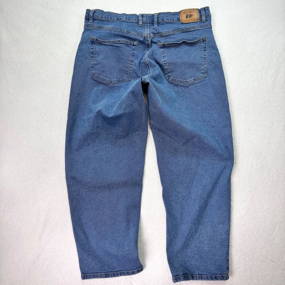 Architect Men's Relaxed Fit Jeans 38x30 Light Wash Blue Denim